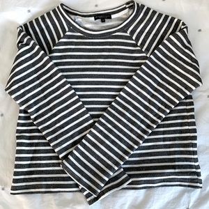Beyond Yoga striped fleece sweatshirt